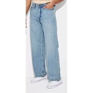 Original Use Men's 100% Cotton Baggy Fit Straight Leg Jeans - Med Wash - 36 x32